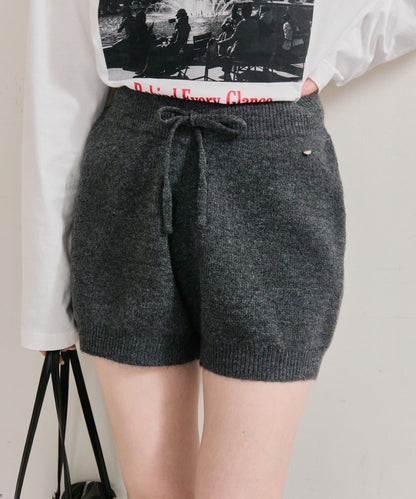 限時特惠!! 今日23:59截止 帶裝飾牌針織褲