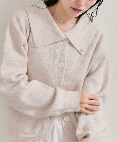 帶領片針織開衫