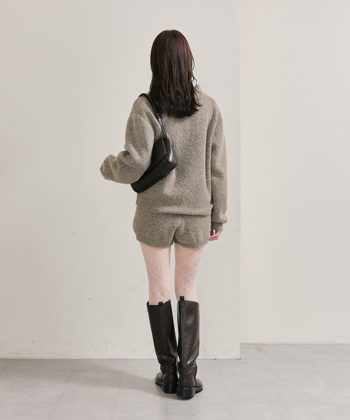 帶領片針織開衫