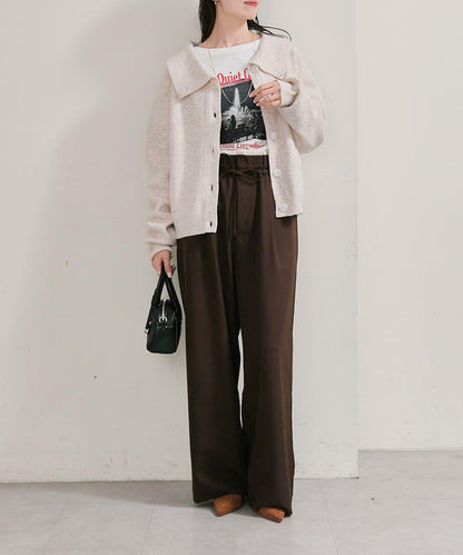 帶領片針織開衫