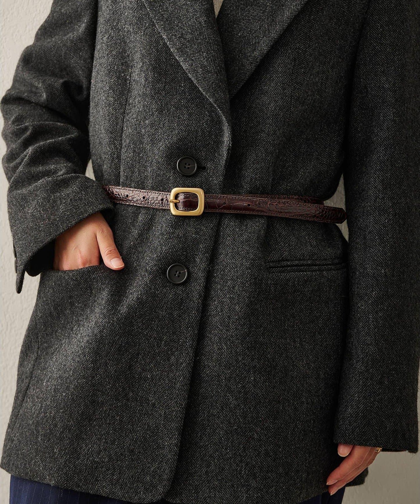 【Hoaw.】壓紋細腰帶