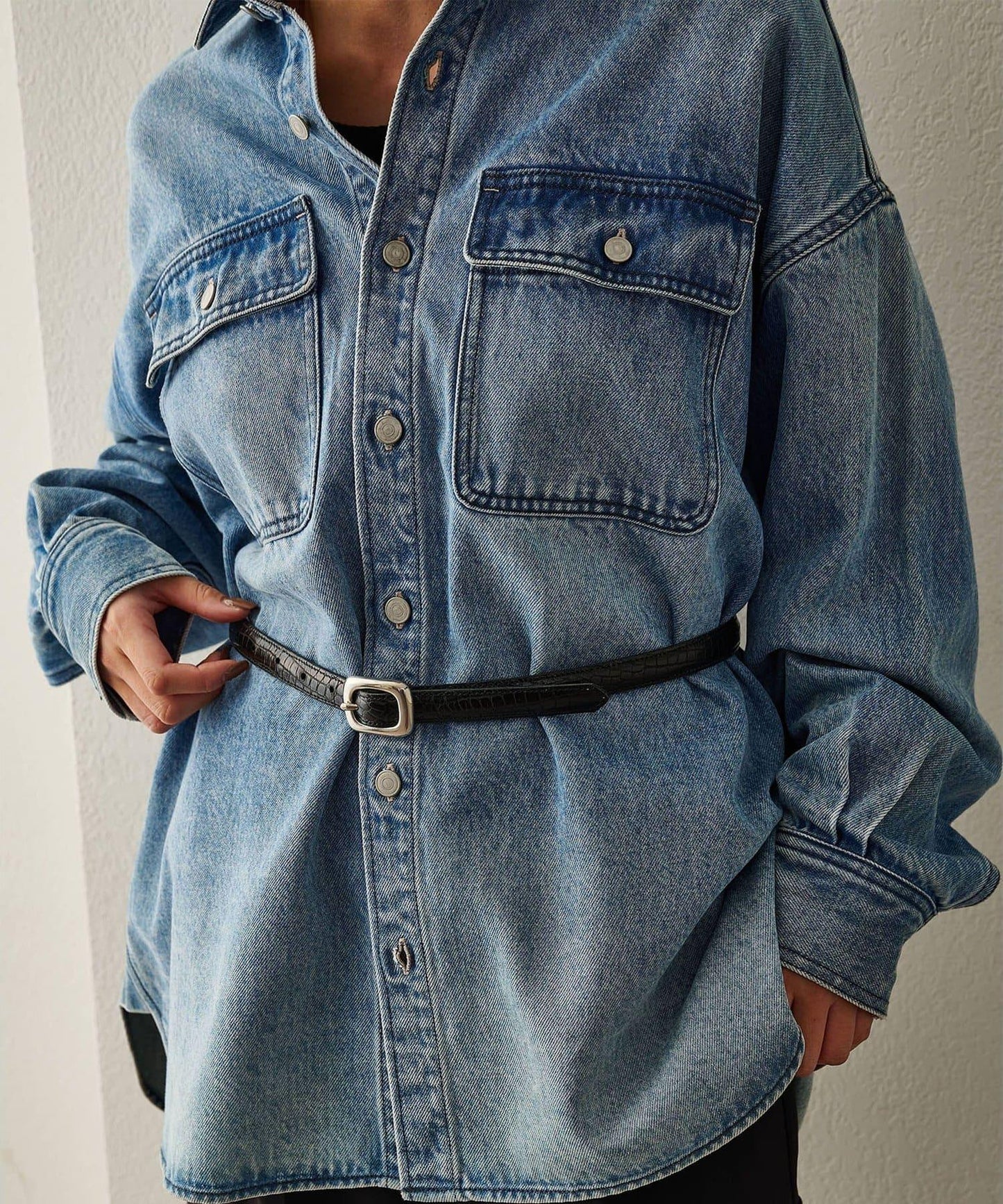 【Hoaw.】壓紋細腰帶