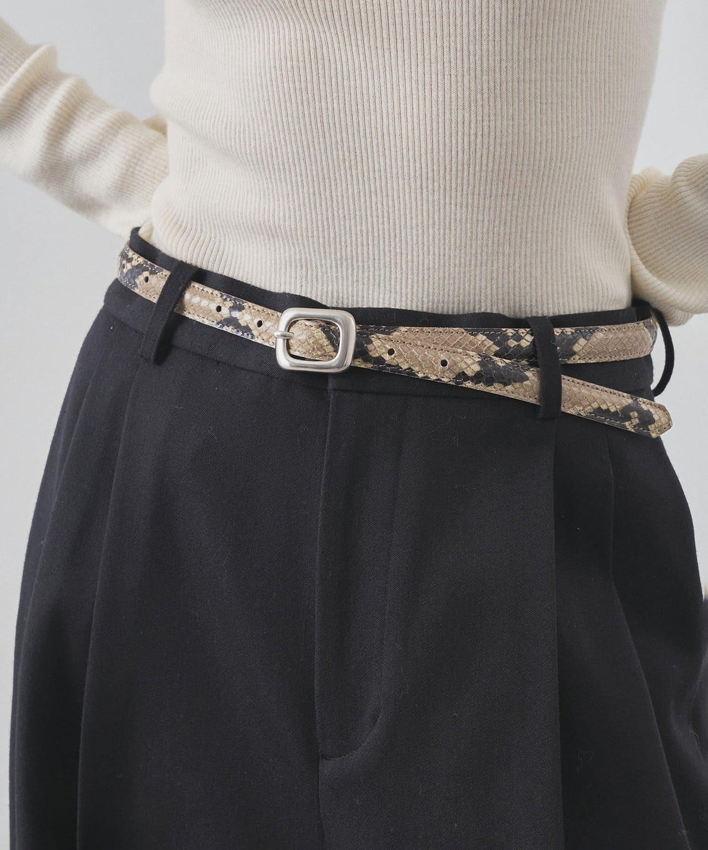 【Hoaw.】壓紋蟒蛇紋細腰帶