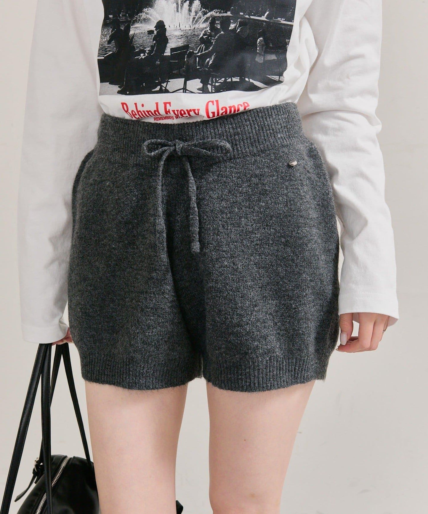 限時特惠!! 今日23:59截止 帶裝飾牌針織褲