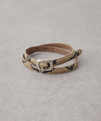 【Hoaw.】壓紋蟒蛇紋細腰帶