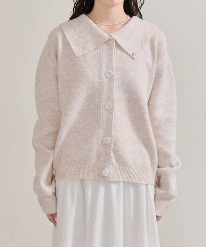 帶領片針織開衫