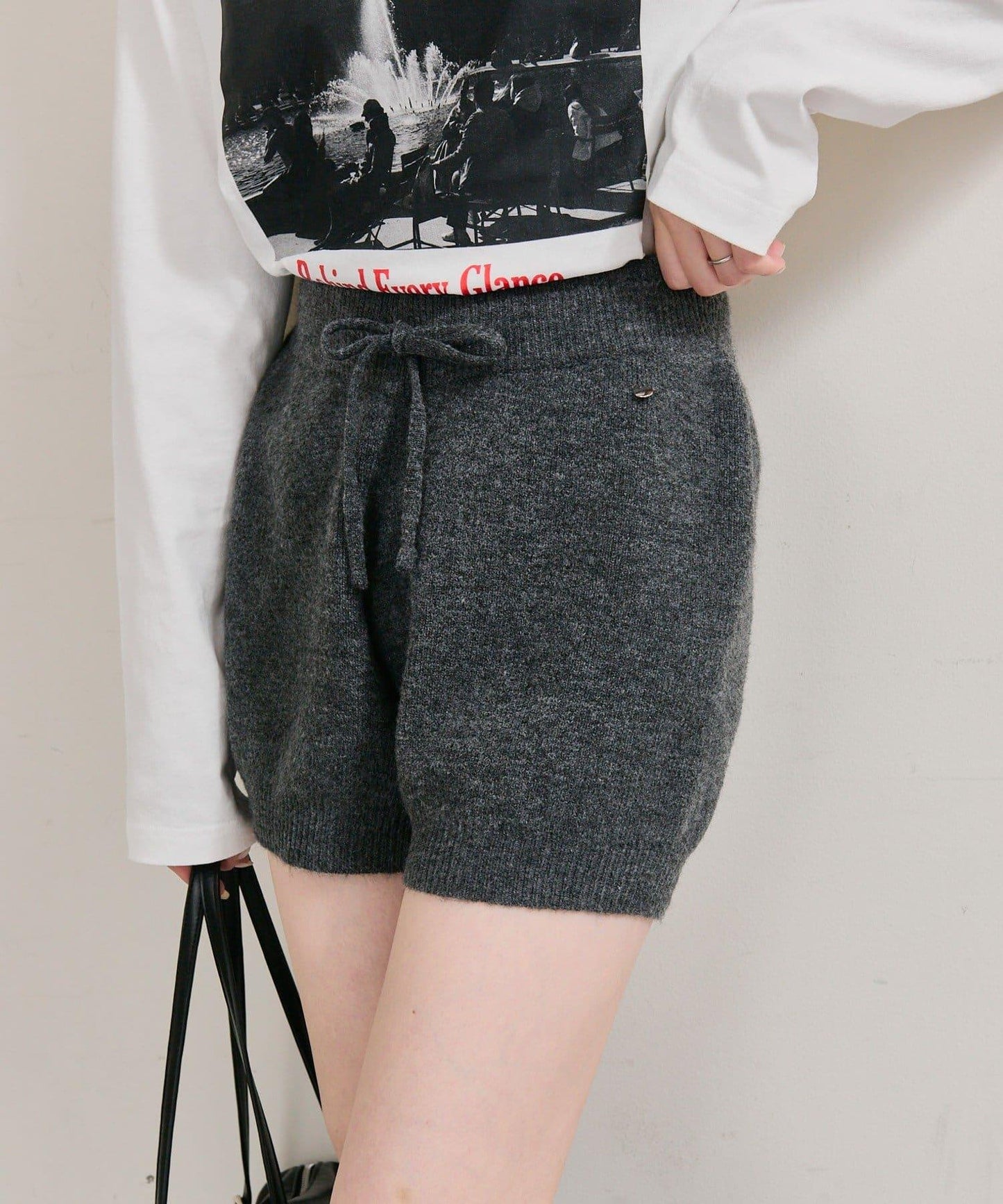 限時特惠!! 今日23:59截止 帶裝飾牌針織褲