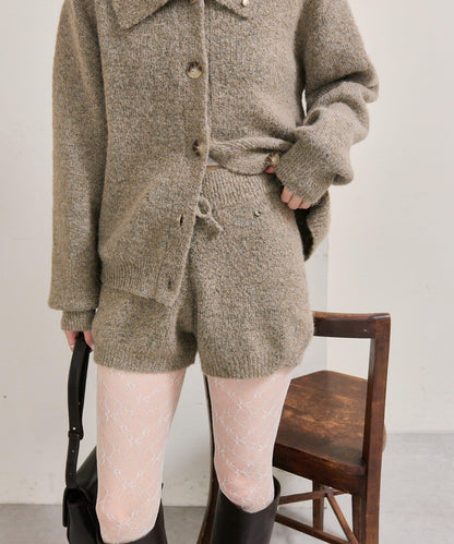 限時特惠!! 今日23:59截止 帶裝飾牌針織褲