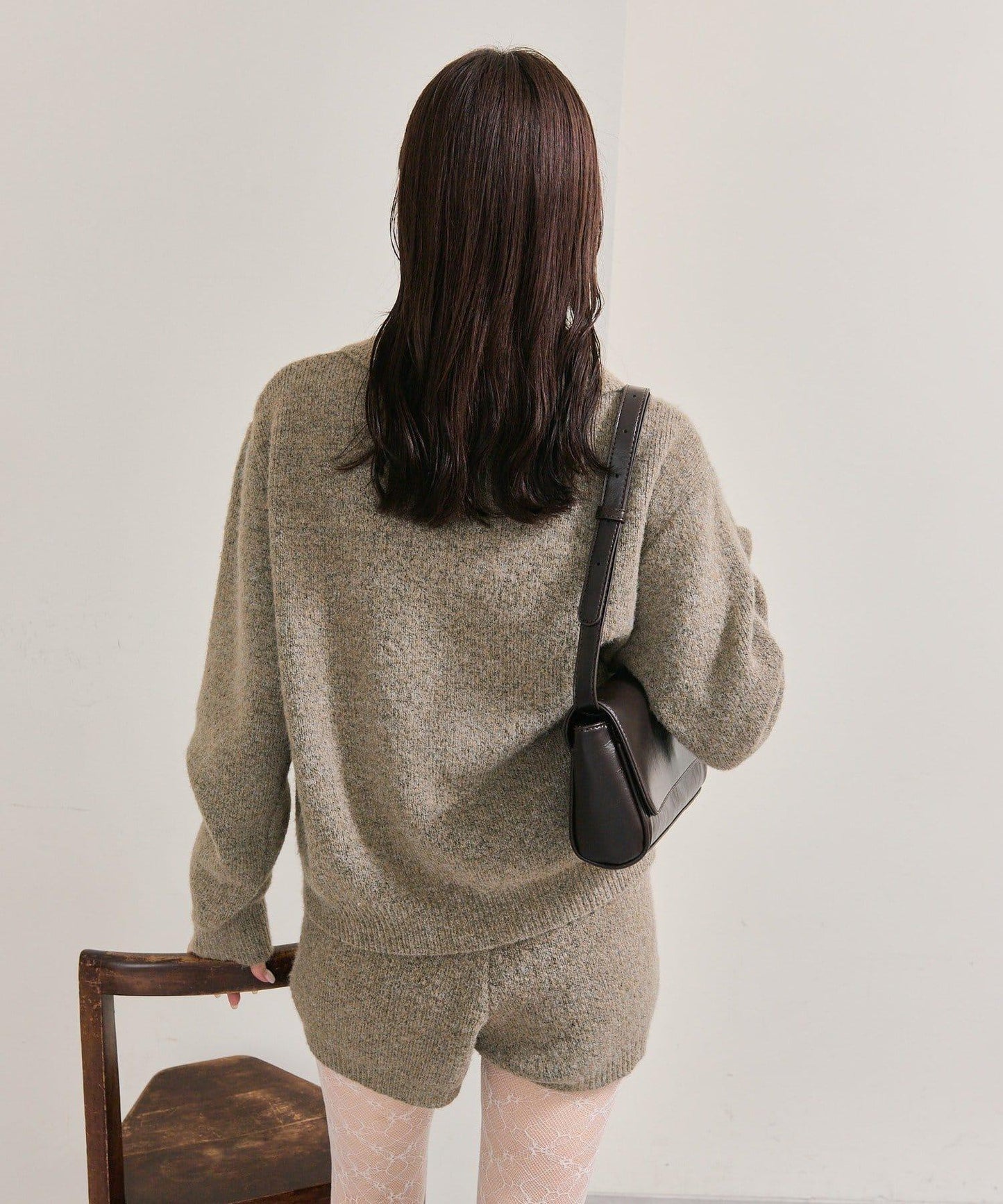 限時特惠!! 今日23:59截止 帶裝飾牌針織褲