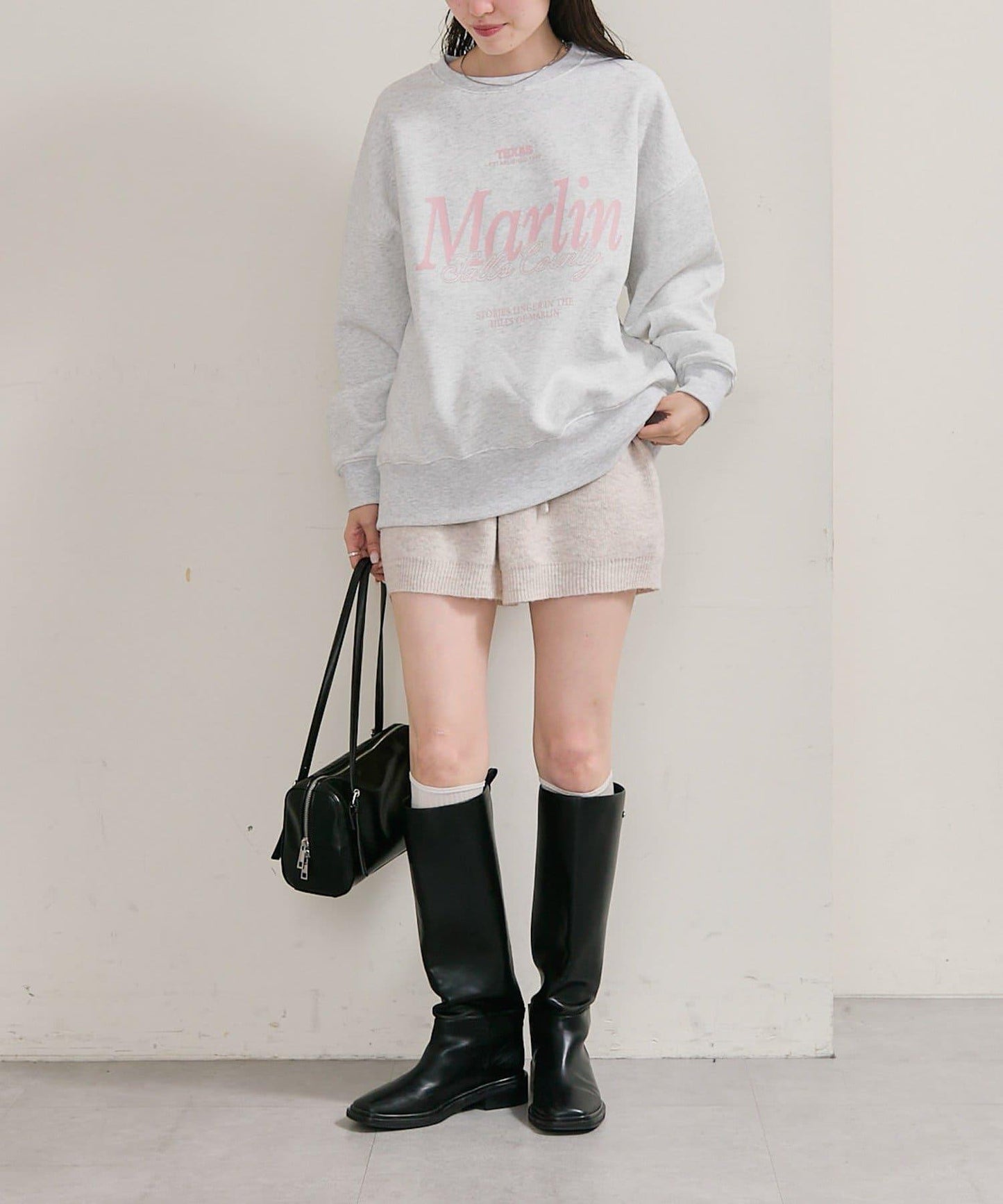 限時特惠!! 今日23:59截止 帶裝飾牌針織褲