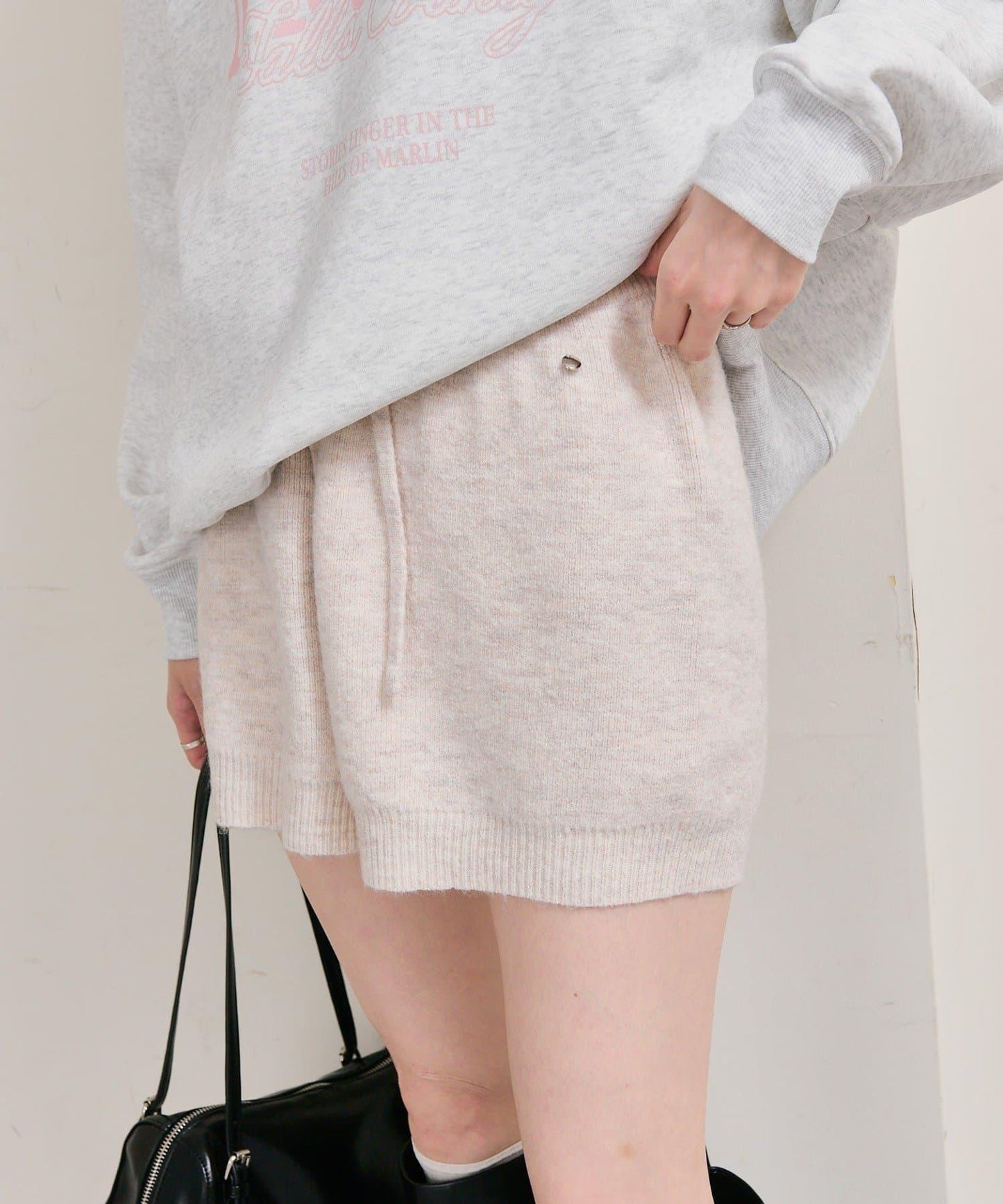 限時特惠!! 今日23:59截止 帶裝飾牌針織褲