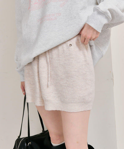 限時特惠!! 今日23:59截止 帶裝飾牌針織褲