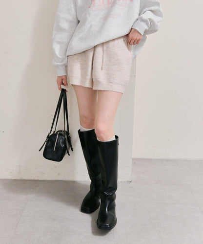 限時特惠!! 今日23:59截止 帶裝飾牌針織褲