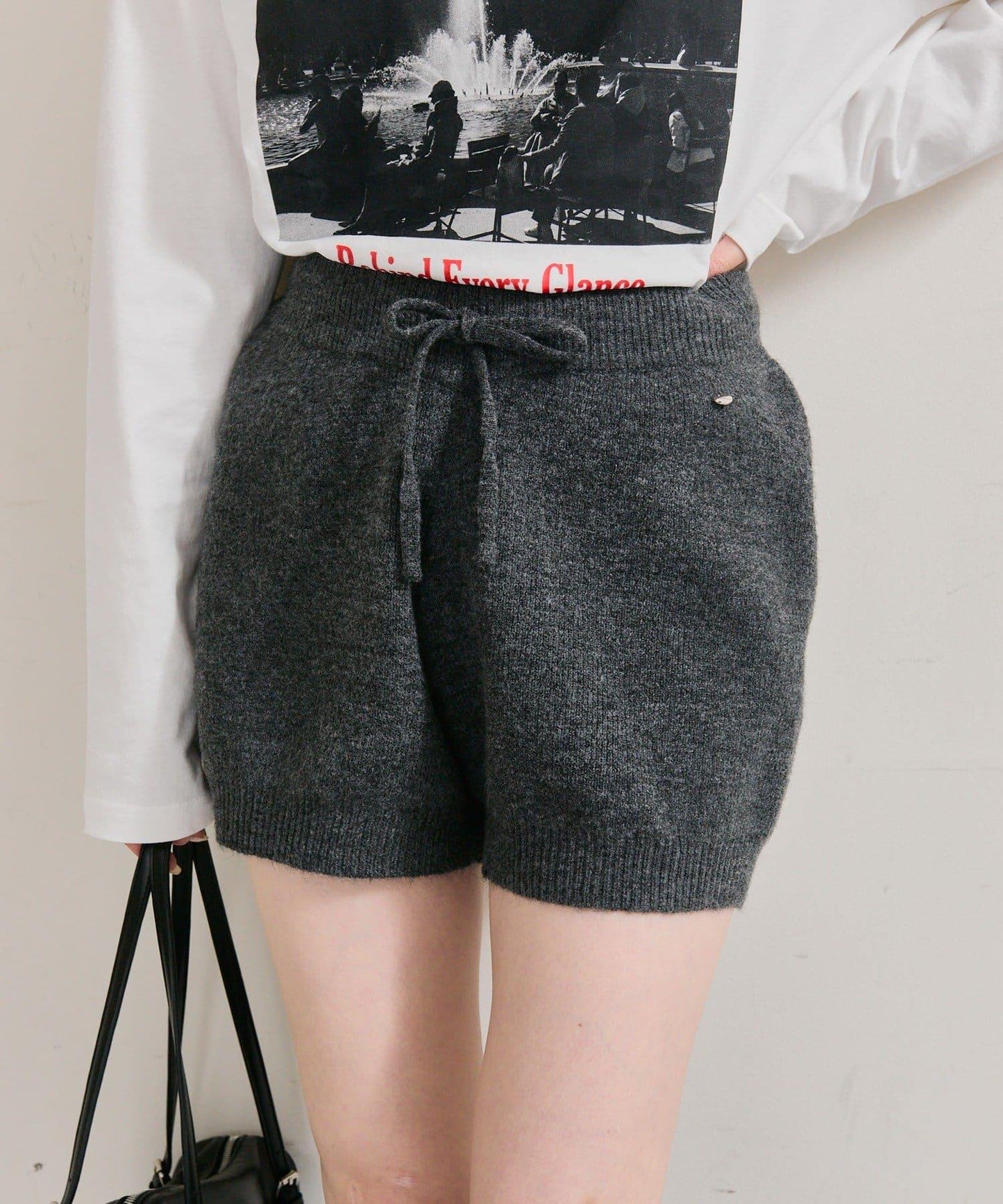 限時特惠!! 今日23:59截止 帶裝飾牌針織褲