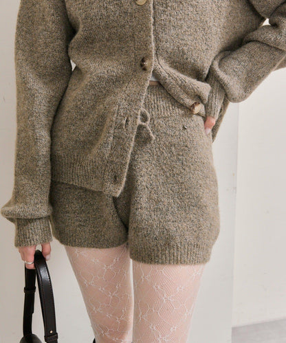 限時特惠!! 今日23:59截止 帶裝飾牌針織褲