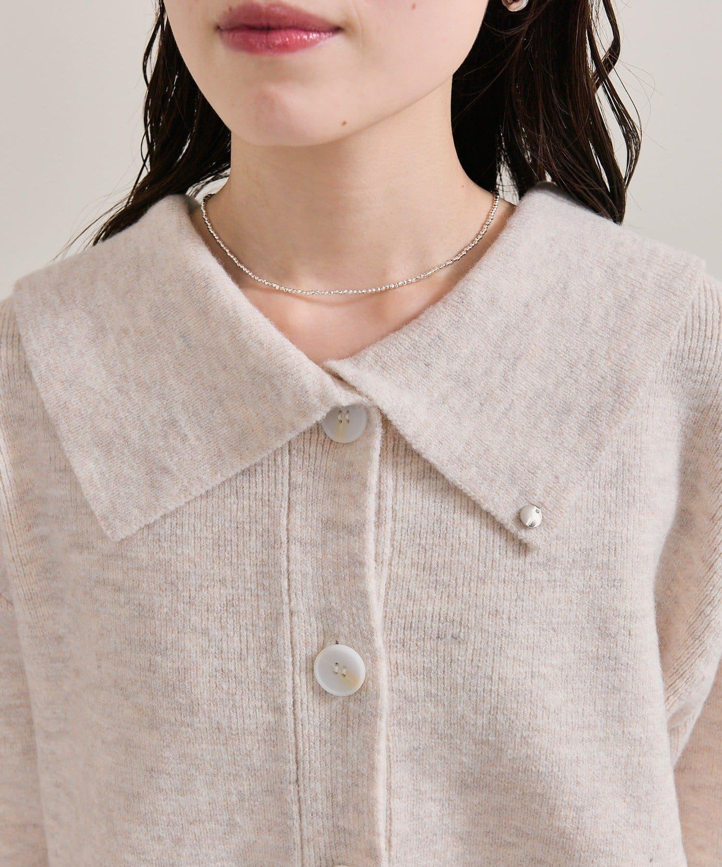 帶領片針織開衫