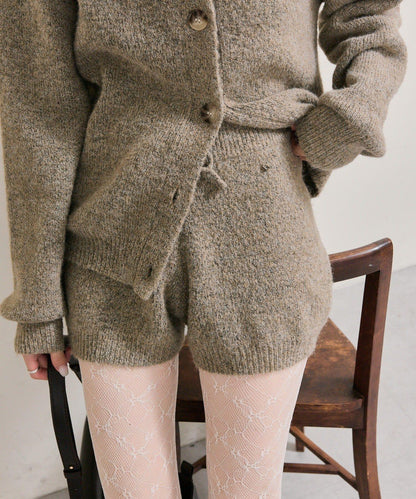 限時特惠!! 今日23:59截止 帶裝飾牌針織褲