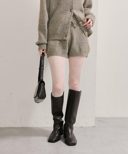 限時特惠!! 今日23:59截止 帶裝飾牌針織褲