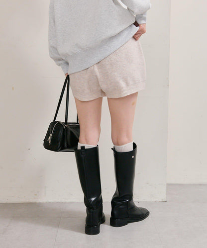 限時特惠!! 今日23:59截止 帶裝飾牌針織褲