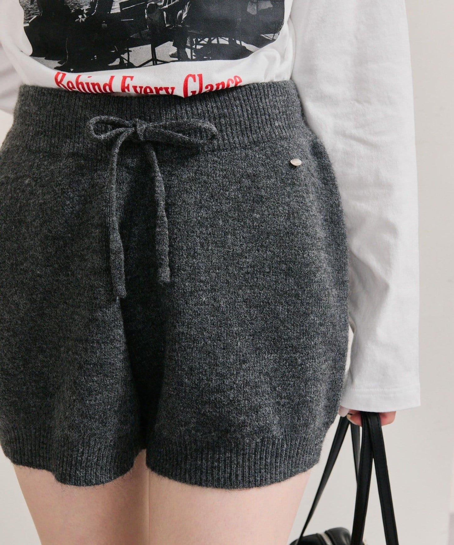 限時特惠!! 今日23:59截止 帶裝飾牌針織褲