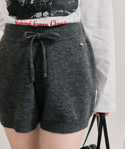 限時特惠!! 今日23:59截止 帶裝飾牌針織褲