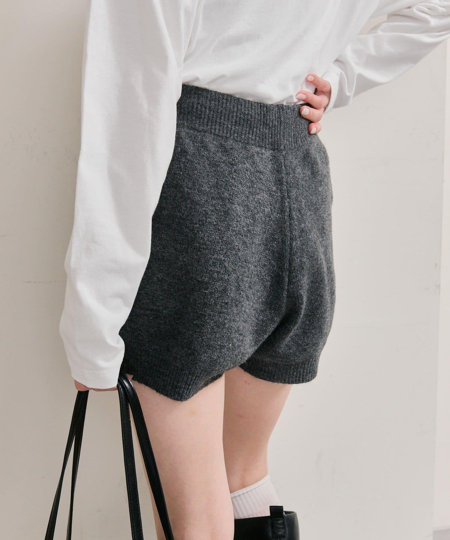 限時特惠!! 今日23:59截止 帶裝飾牌針織褲