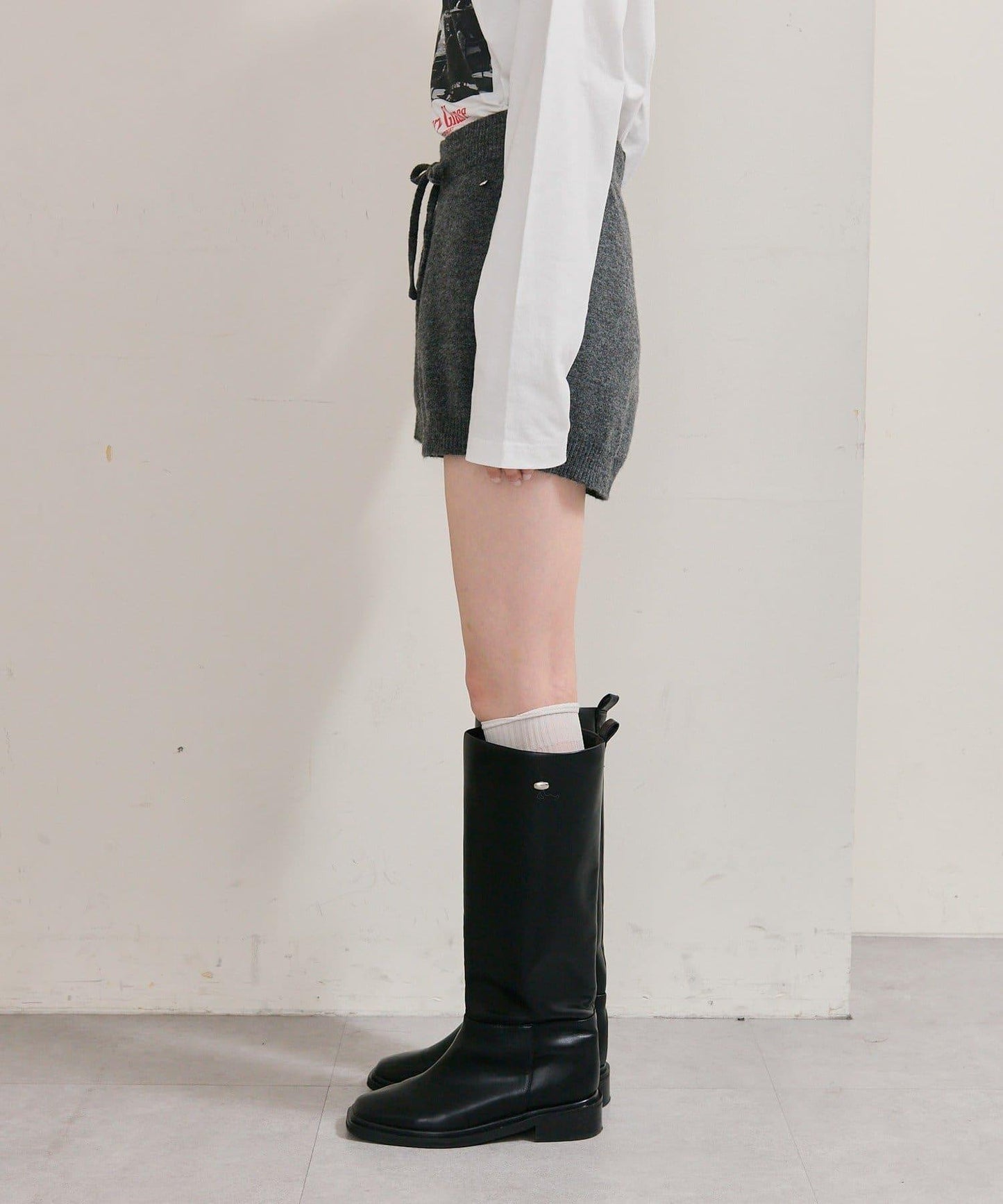 限時特惠!! 今日23:59截止 帶裝飾牌針織褲