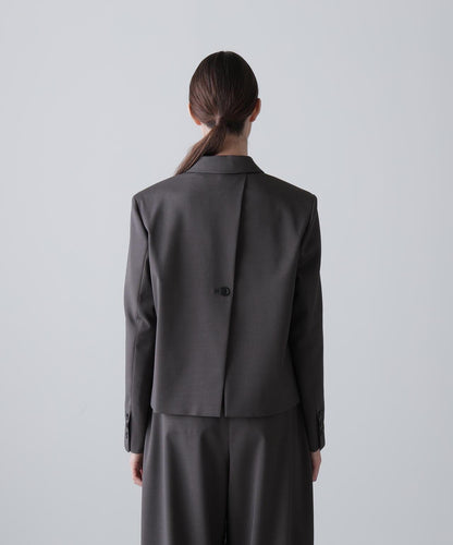 中性風交叉西裝夾克