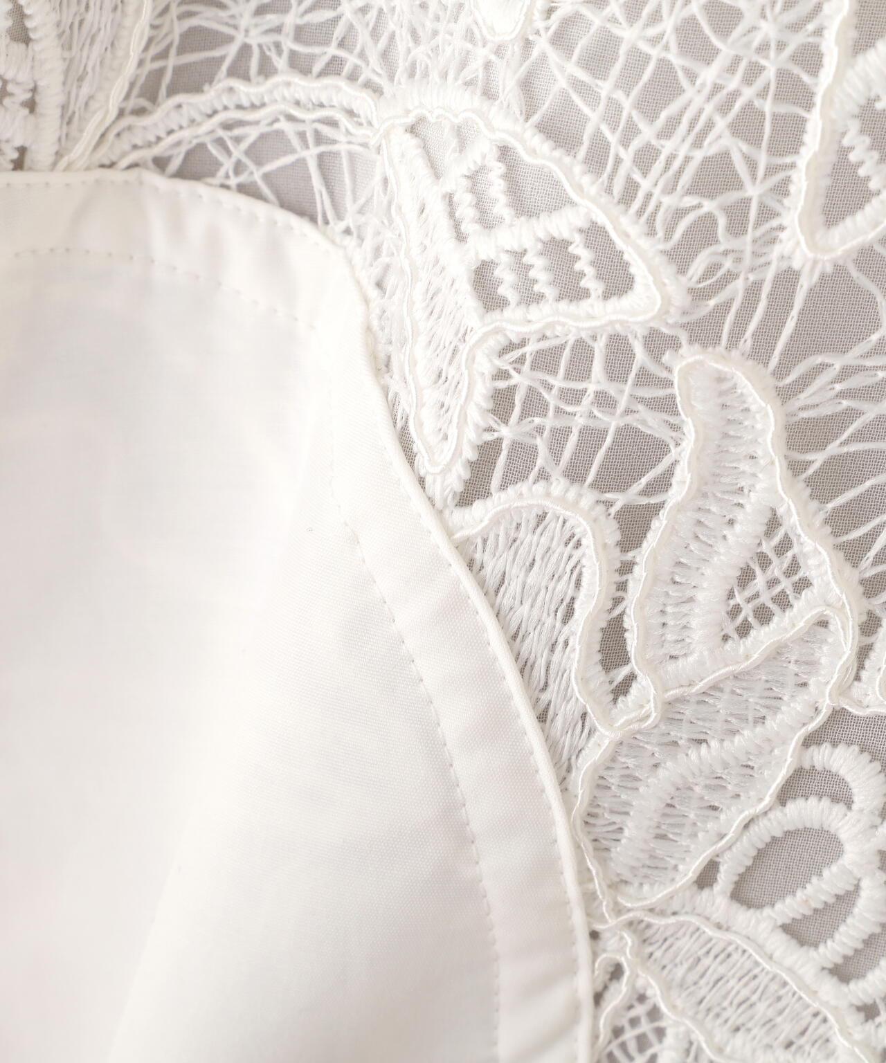 尼龍拼接蕾絲短夾克