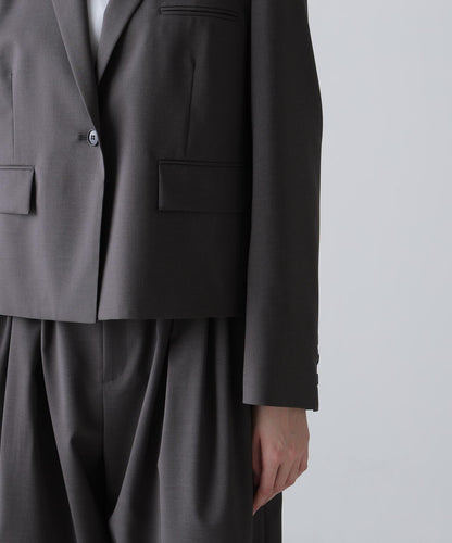 中性風交叉西裝夾克