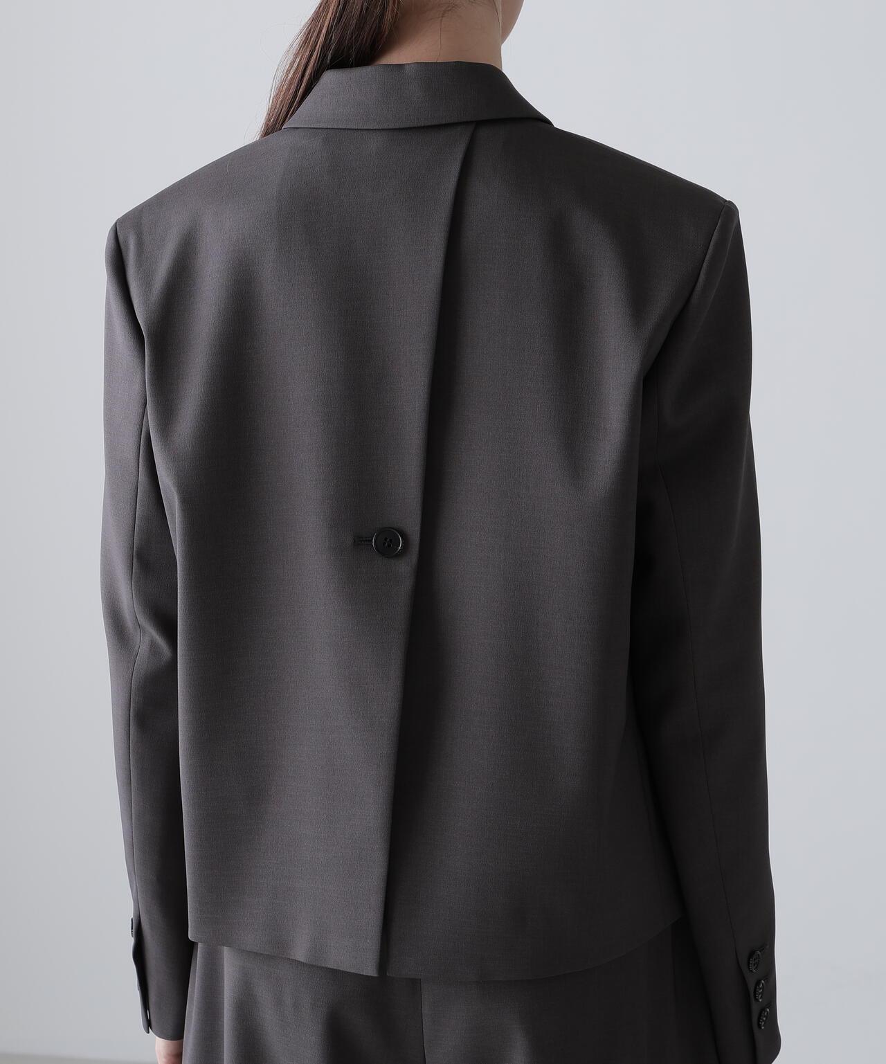 中性風交叉西裝夾克