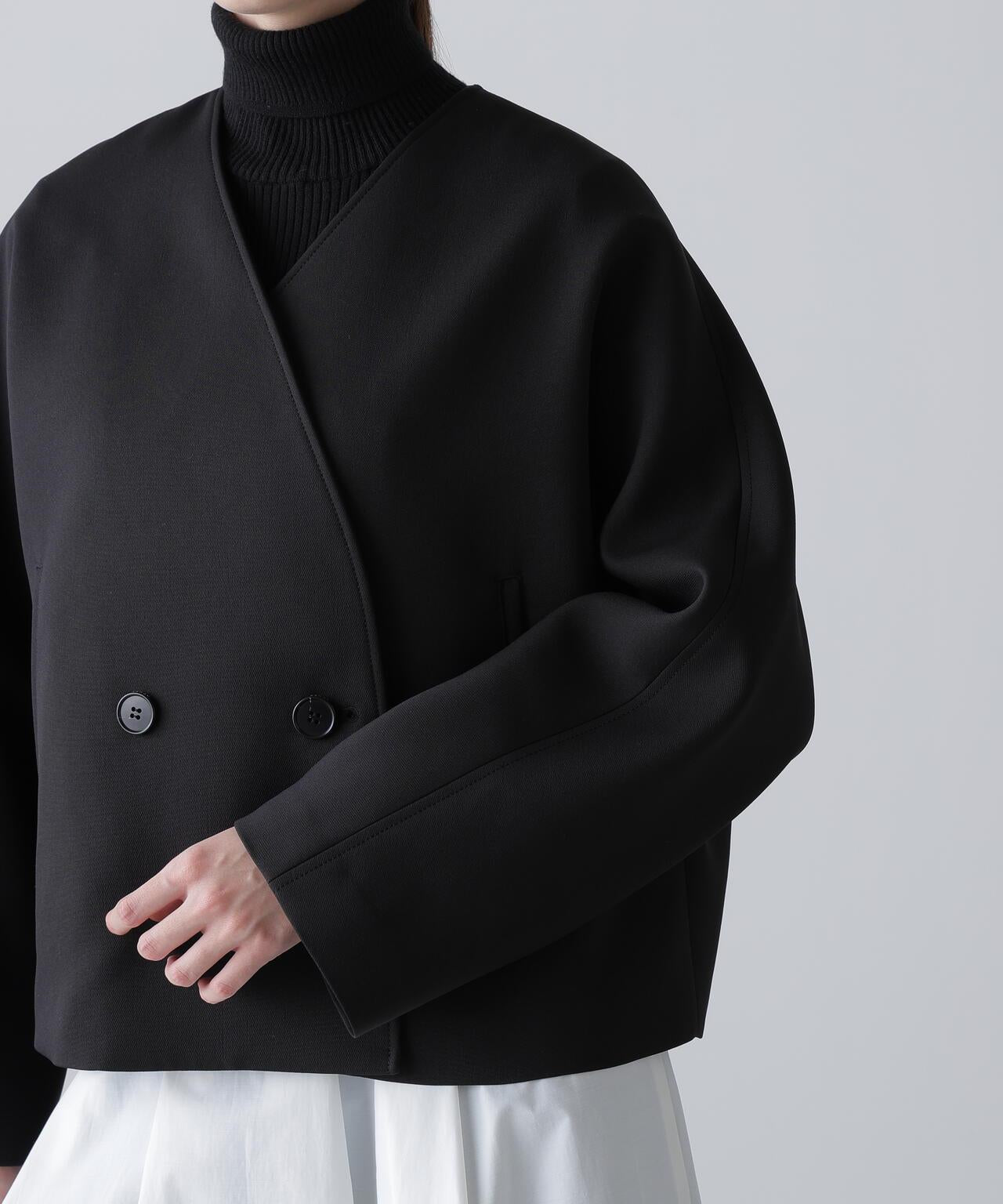 菱格三層交織夾克