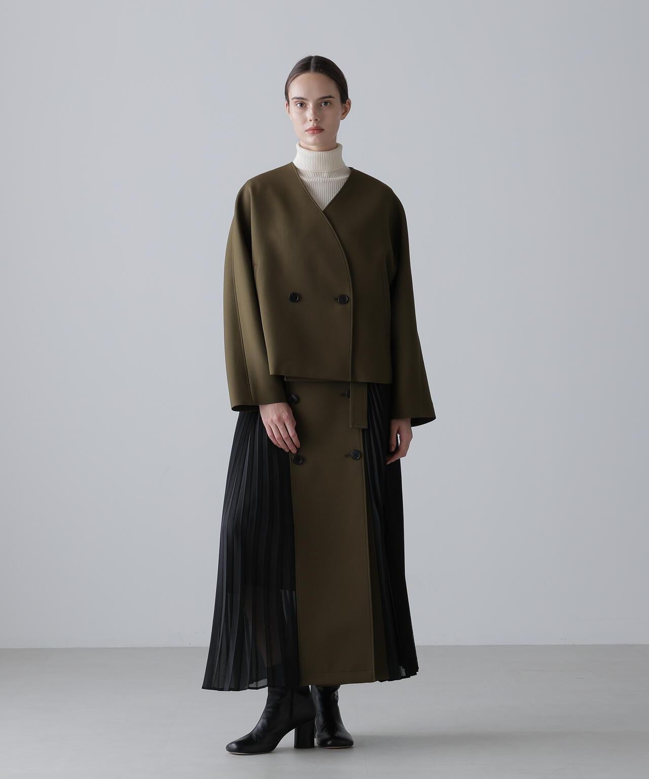 菱格三層交織夾克