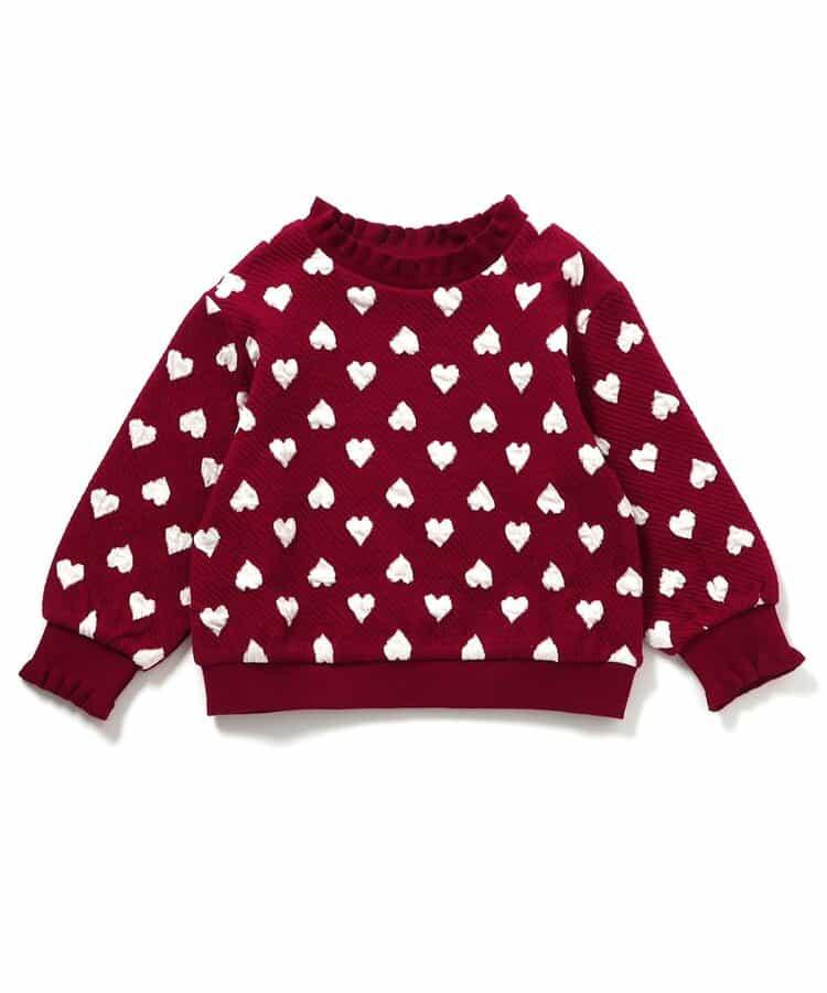 愛心花卉提花衛衣