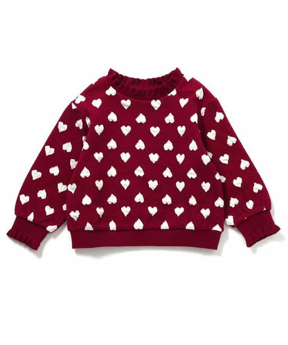 愛心花卉提花衛衣