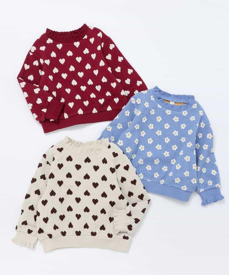 愛心花卉提花衛衣