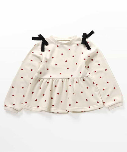 肩帶蝴蝶結荷葉邊衛衣