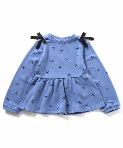 肩帶蝴蝶結荷葉邊衛衣