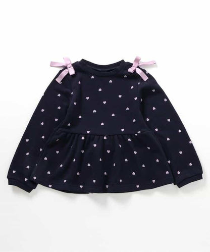 肩帶蝴蝶結荷葉邊衛衣