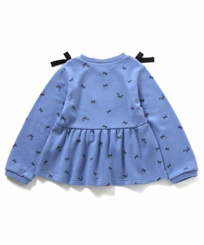 肩帶蝴蝶結荷葉邊衛衣