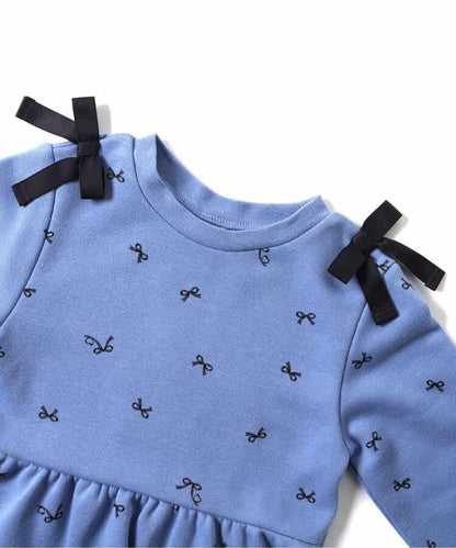 肩帶蝴蝶結荷葉邊衛衣