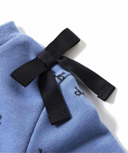 肩帶蝴蝶結荷葉邊衛衣