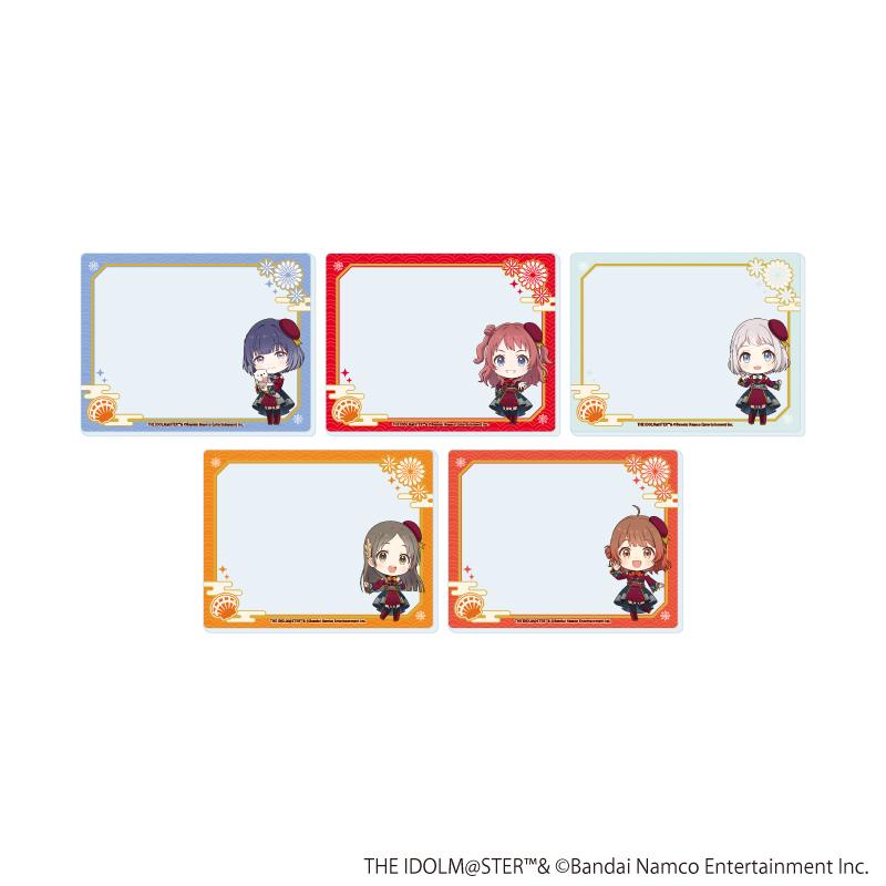 偶像大師系列 亞克力卡片08/學園偶像大師 完整套裝（全5種）（Q版角色插畫）【完整套裝／5個裝】