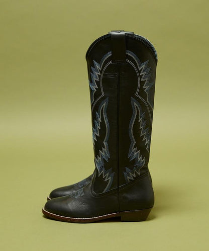 本革長款西部靴