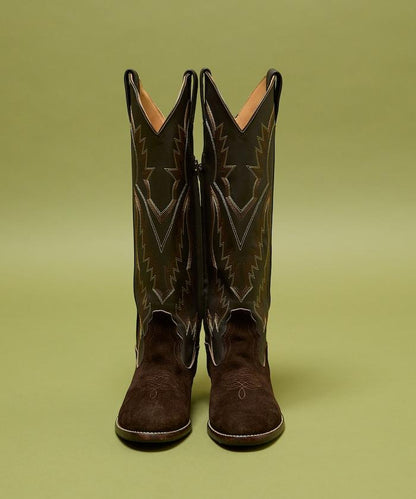 本革長款西部靴