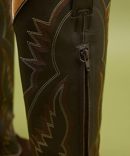 本革長款西部靴