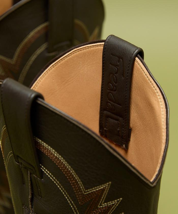 本革長款西部靴