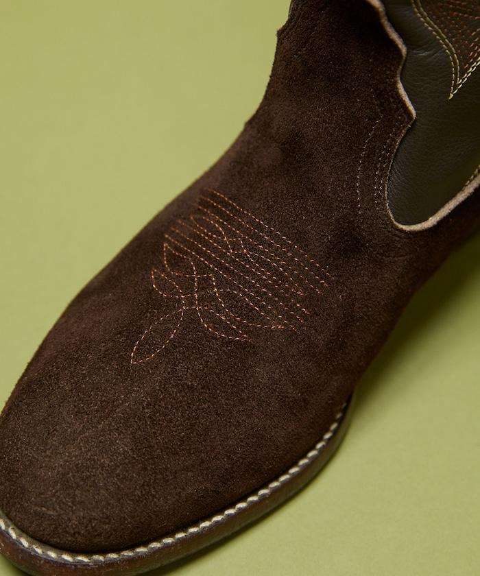 本革長款西部靴