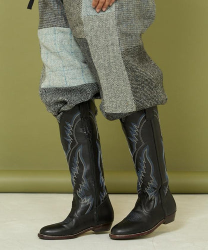 本革長款西部靴