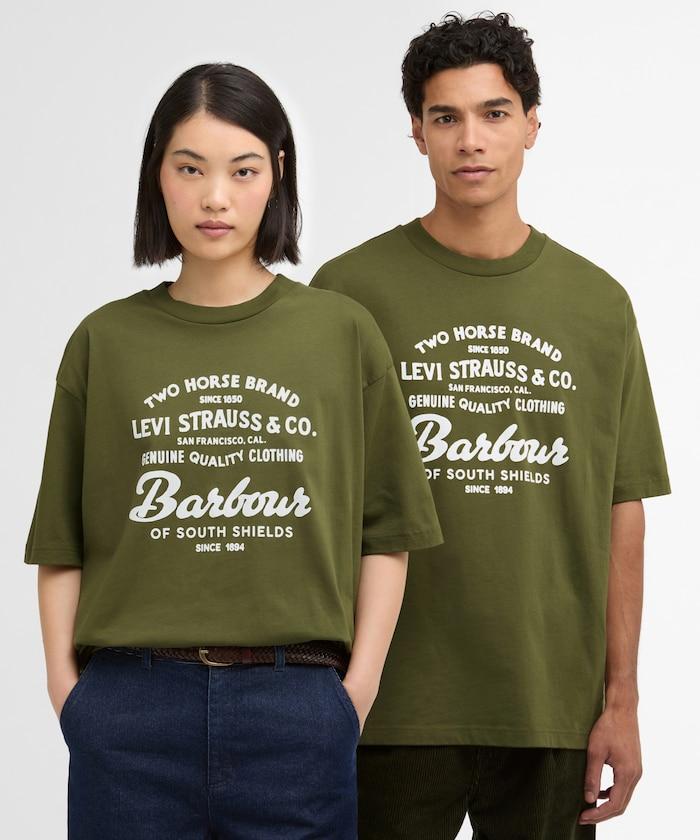 Levi's × Barbour 圖案印花T恤